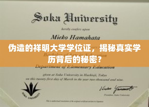 伪造学历疑云，祥明大学假文凭背后的学历真相大揭秘