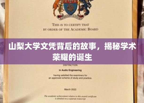 山梨大学文凭背后的故事，揭秘学术荣耀的诞生