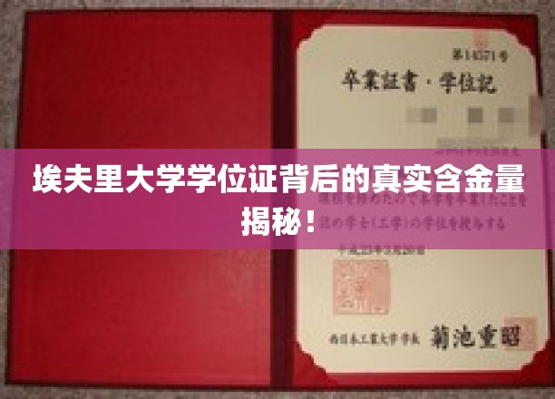 埃夫里大学学位证背后的真实含金量揭秘!