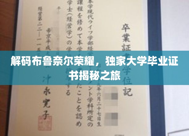 解码布鲁奈尔荣耀，独家大学毕业证书揭秘之旅