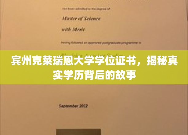 宾夕法尼亚州克莱瑞恩大学学位证书，揭秘真实学历背后的故事