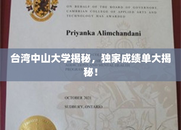 台湾中山大学揭秘，独家成绩单大揭秘！