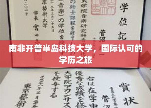 南非开普半岛科技大学，国际认可的学历之旅