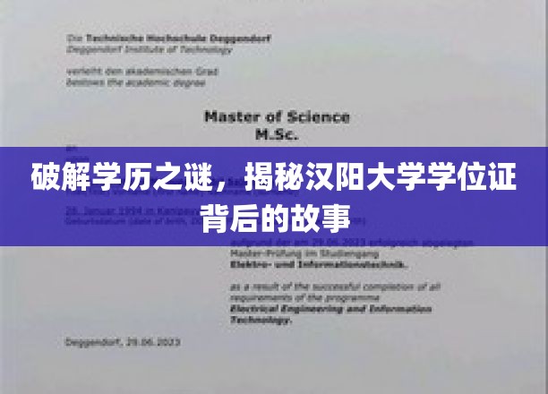 揭开汉阳大学学位证背后的神秘面纱