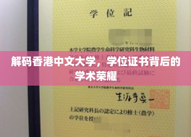 解码香港中文大学，学位证书背后的学术荣耀