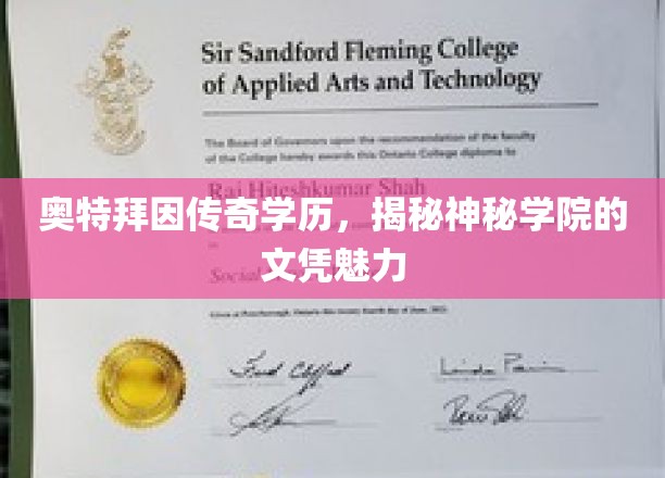 奥特拜因学院之谜，揭秘文凭背后的非凡魅力