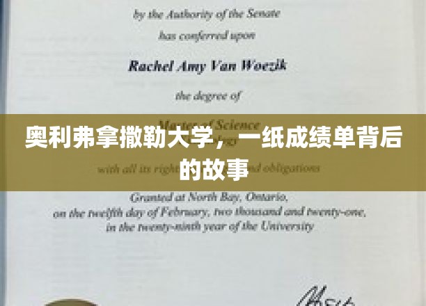 奥利弗拿撒勒大学，一纸成绩单背后的故事