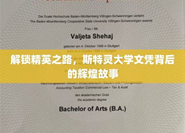 解锁精英之路，斯特灵大学文凭背后的辉煌故事