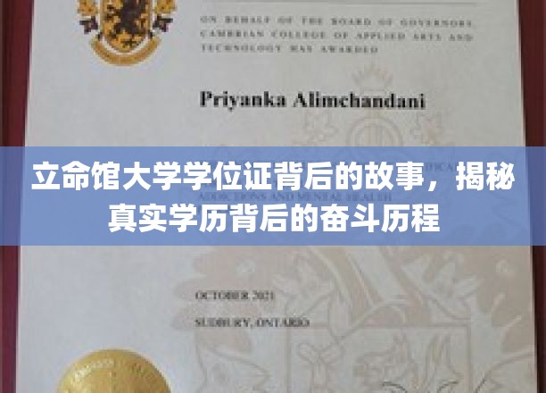 立命馆大学学位证的荣耀背后，探寻奋斗者的学历征程