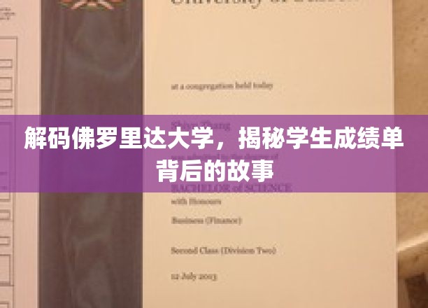 揭开佛罗里达大学成绩单的神秘面纱