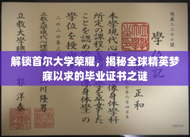探寻首尔大学证书魅力，揭秘全球精英心向往之的毕业凭证