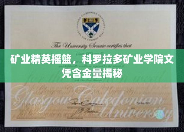 矿界翘楚养成记，科罗拉多矿业学院学位背后的价值探秘