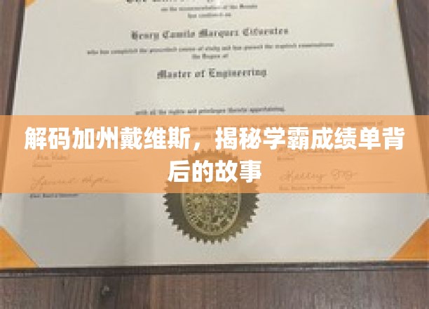 解码加州戴维斯，揭秘学霸成绩单背后的故事