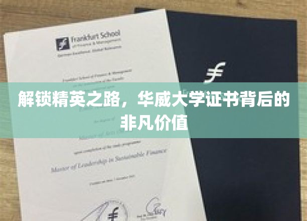 华威荣耀，证书背后的精英培养传奇