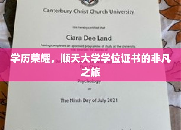 学位巅峰，顺天大学证书的荣耀征途