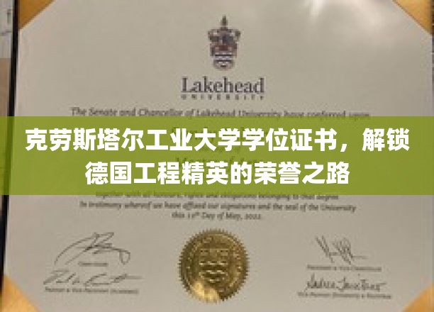 德国工程精英荣耀之门，克劳斯塔尔工业大学学位证书背后的传奇故事