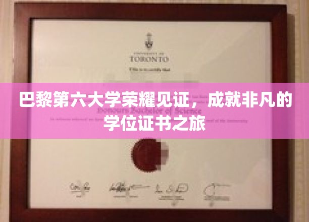 巴黎第六大学荣耀见证，成就非凡的学位证书之旅