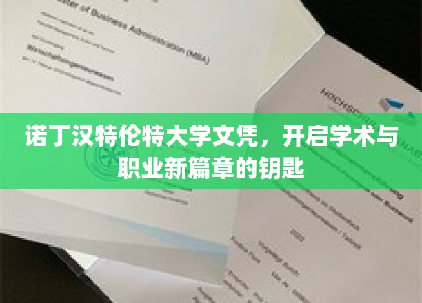解锁学术与职场双丰收，诺丁汉特伦特大学文凭引领未来之门