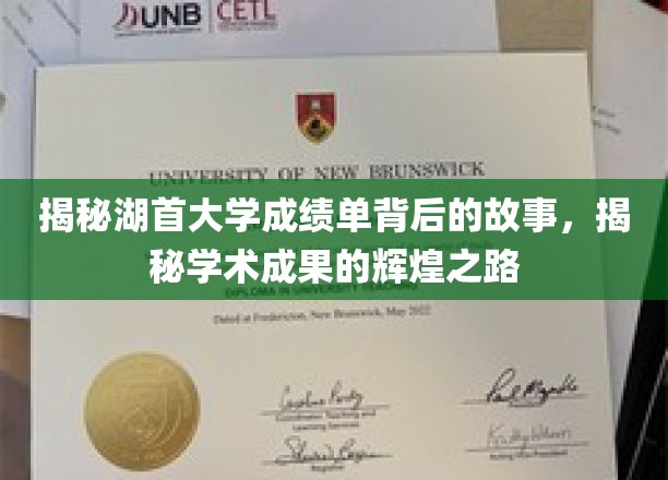 探寻湖首大学成绩单背后的传奇，解码学术成就的璀璨轨迹