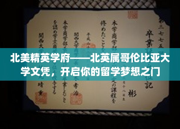 北美顶尖学府北英属哥伦比亚大学学位，助你踏上留学辉煌新征程