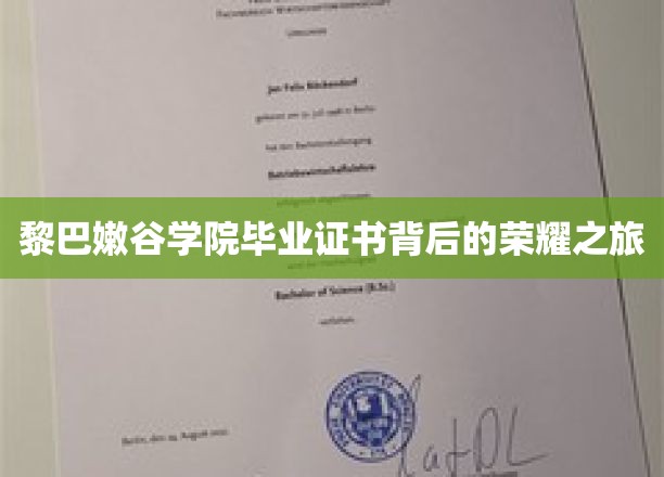 探寻黎巴嫩谷学院证书背后的辉煌历程