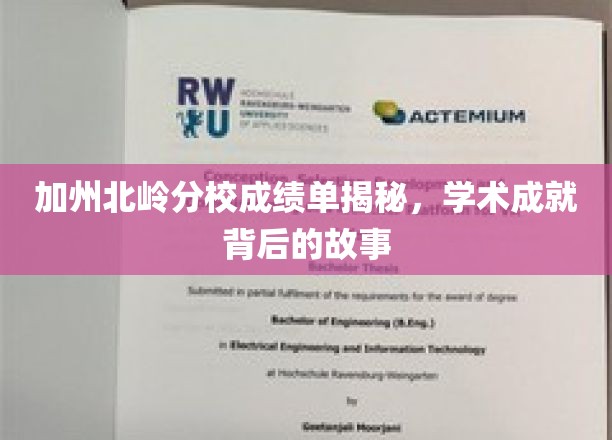 加州北岭之光，揭秘学霸背后的不凡故事