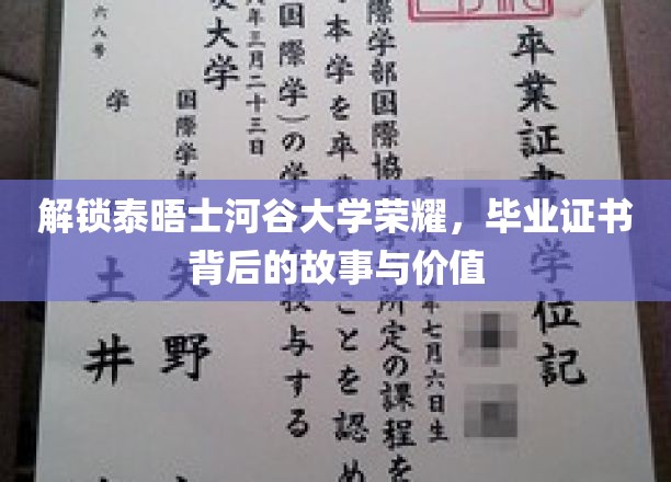 泰晤士河谷大学荣耀揭秘，毕业证书的非凡历程与珍贵内涵