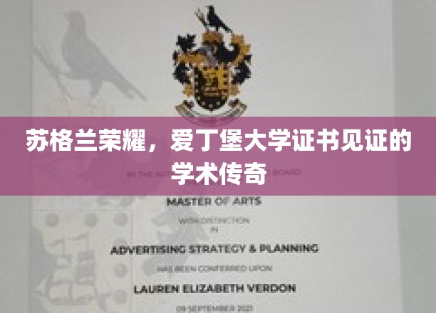 爱丁堡荣耀，证书背后的学术传奇之旅