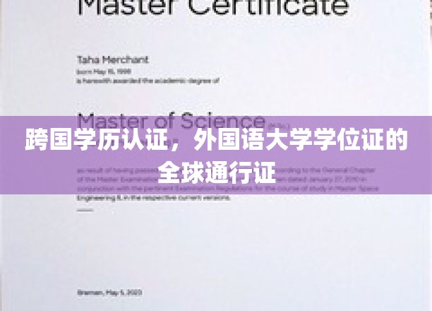 跨国学历认证，外国语大学学位证的全球通行证