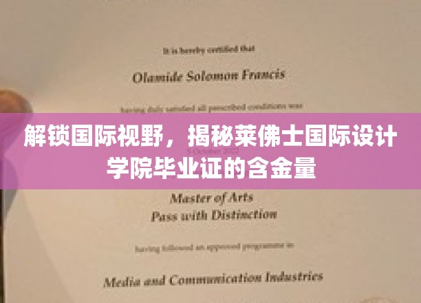 拓展国际视野，揭秘莱佛士国际设计学院毕业证书的卓越含金量