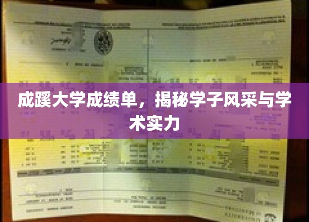 成蹊学子荣耀榜，一纸成绩单映照学术风采