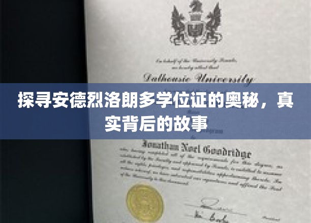 揭开安德烈·洛朗多学位证背后的神秘面纱