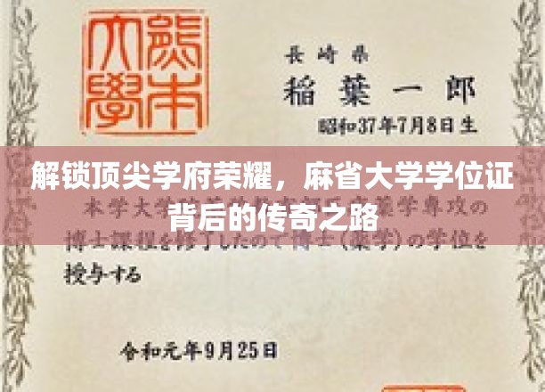 解锁顶尖学府荣耀，麻省大学学位证背后的传奇之路