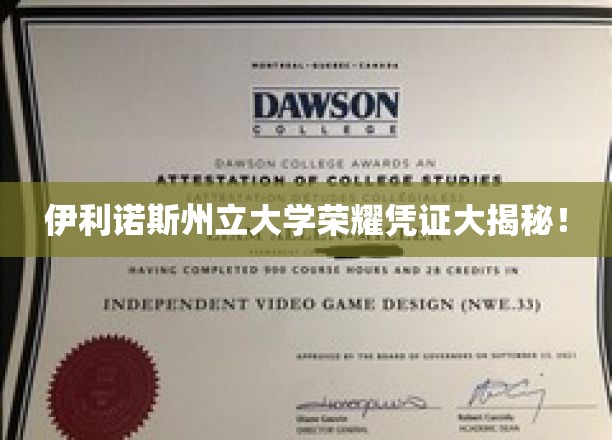 伊利诺斯州立大学神秘荣耀证书背后的故事揭晓