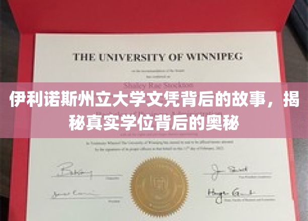 伊利诺斯州立大学文凭之谜，揭开学位背后的非凡旅程