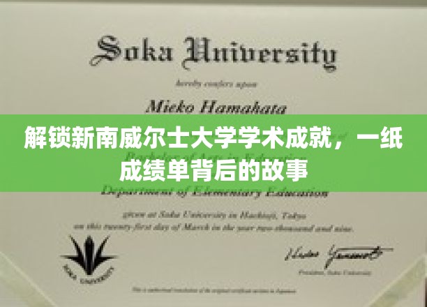 探索新南威尔士大学学术辉煌，一纸成绩单背后的精彩故事
