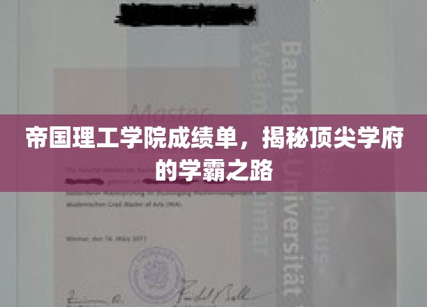 解码帝国理工学院学霸档案，揭秘精英学子的卓越之路