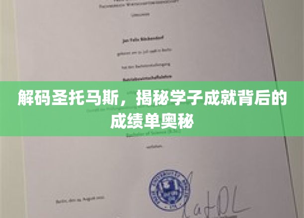 解码圣托马斯，揭秘学子成就背后的成绩单奥秘