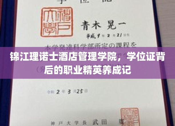 锦江理诺士，揭开学位证背后的精英孵化之路