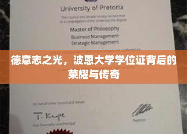 探寻波恩大学学位证的德意志荣光，传奇背后的学术辉煌