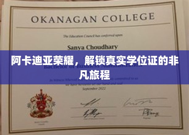探索阿卡迪亚荣耀，揭秘学位证书背后的非凡之路