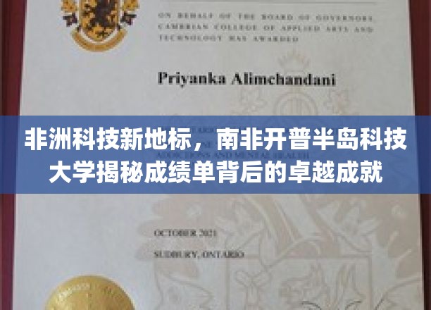 开普半岛科技大学，非洲科技创新先锋，辉煌成绩单背后的传奇故事