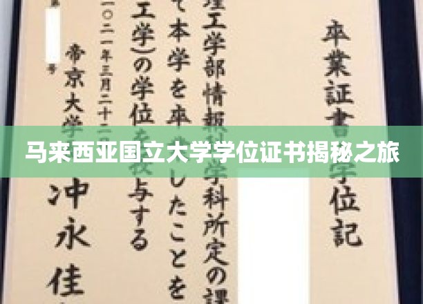 马来西亚国立大学学位证书揭秘之旅