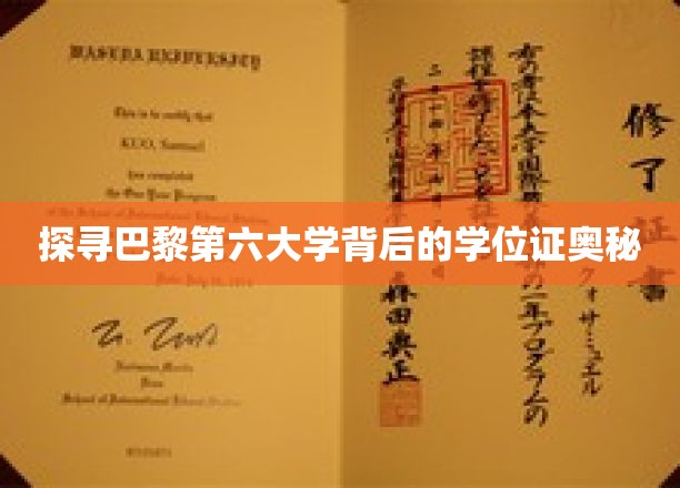 揭秘巴黎第六大学学位证的神秘面纱
