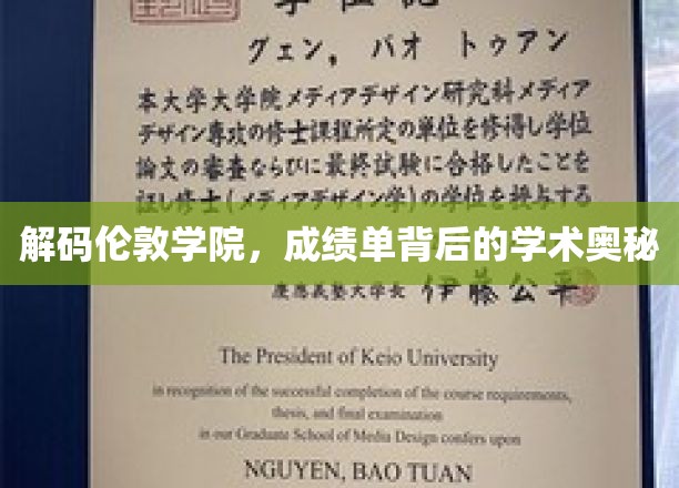 揭开伦敦学院成绩单的学术密码