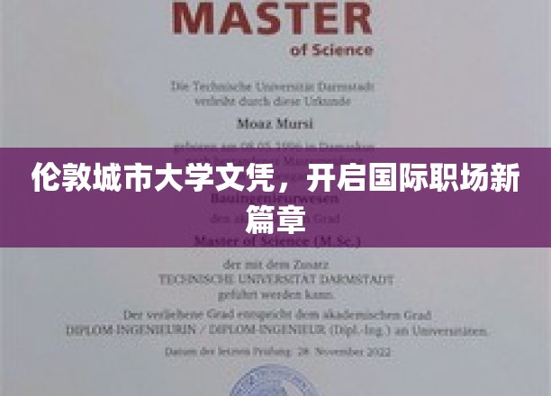 伦敦城市大学文凭,开启国际职场新篇章