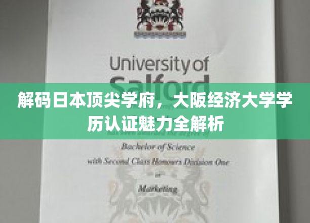 探秘大阪经济大学，学历认证背后的独特魅力