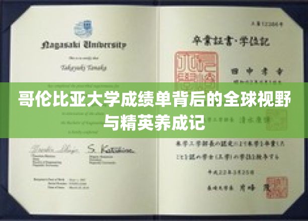 哥伦比亚大学成绩单，解码全球精英教育之路
