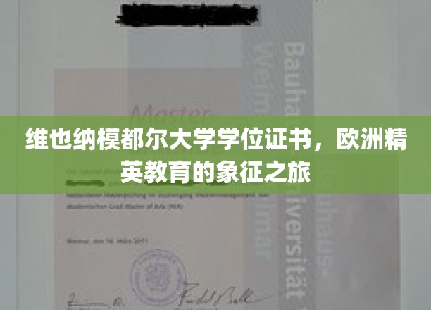 探寻维也纳模都尔大学，欧洲精英教育的璀璨凭证之旅