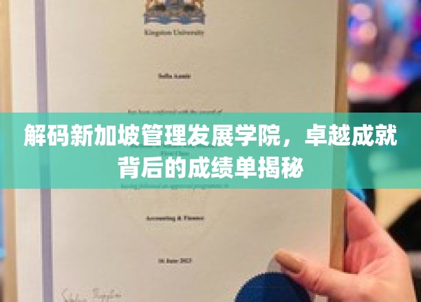 解码新加坡管理发展学院，卓越成就背后的成绩单揭秘